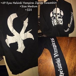 69 Eyes Zip-Up Sweatshirt